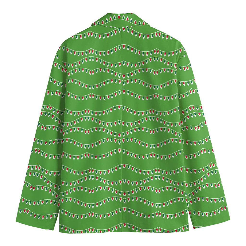 Merry Christmas Lights Pattern Print Men's Blazer