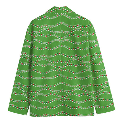 Merry Christmas Lights Pattern Print Men's Blazer