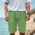Merry Christmas Lights Pattern Print Men's Cargo Shorts