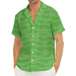 Merry Christmas Lights Pattern Print Men's Deep V-Neck Shirt