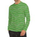 Merry Christmas Lights Pattern Print Men's Long Sleeve Rash Guard