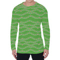Merry Christmas Lights Pattern Print Men's Long Sleeve T-Shirt