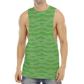 Merry Christmas Lights Pattern Print Men's Muscle Tank Top