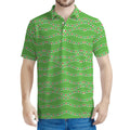 Merry Christmas Lights Pattern Print Men's Polo Shirt