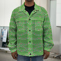 Merry Christmas Lights Pattern Print Men's Shirt Jacket