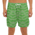 Merry Christmas Lights Pattern Print Men's Split Running Shorts
