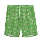 Merry Christmas Lights Pattern Print Men's Sports Shorts