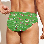 Merry Christmas Lights Pattern Print Men's Swim Briefs