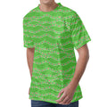 Merry Christmas Lights Pattern Print Men's Velvet T-Shirt