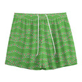 Merry Christmas Lights Pattern Print Mesh Shorts