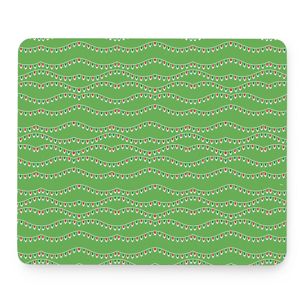 Merry Christmas Lights Pattern Print Mouse Pad
