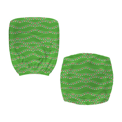 Merry Christmas Lights Pattern Print Office Chair Cover
