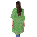 Merry Christmas Lights Pattern Print Open Front Beach Cover Up