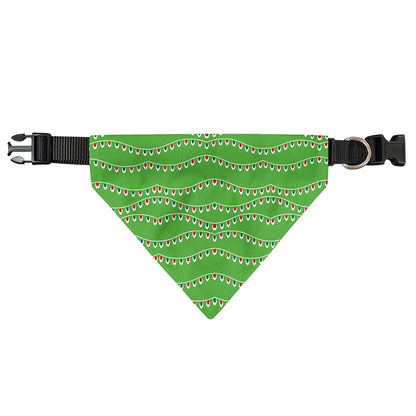 Merry Christmas Lights Pattern Print Over The Collar Dog Bandana