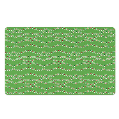 Merry Christmas Lights Pattern Print Polyester Doormat