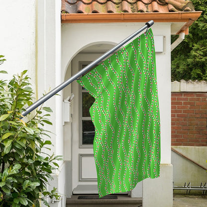 Merry Christmas Lights Pattern Print Polyester Flag
