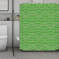 Merry Christmas Lights Pattern Print Polyester Shower Curtain