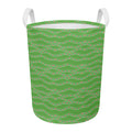 Merry Christmas Lights Pattern Print Round Laundry Basket