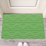 Merry Christmas Lights Pattern Print Rubber Doormat