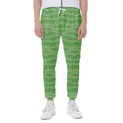 Merry Christmas Lights Pattern Print Scuba Joggers