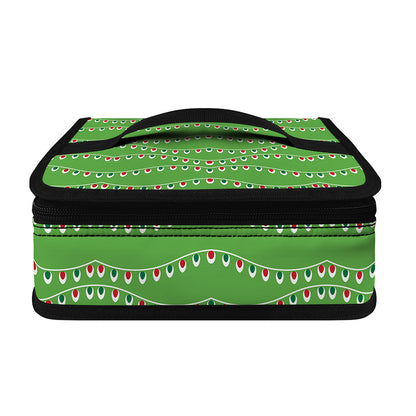 Merry Christmas Lights Pattern Print Small Lunch Bag