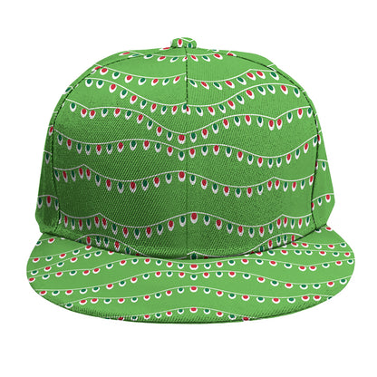 Merry Christmas Lights Pattern Print Snapback Cap