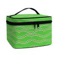Merry Christmas Lights Pattern Print Travel Makeup Bag
