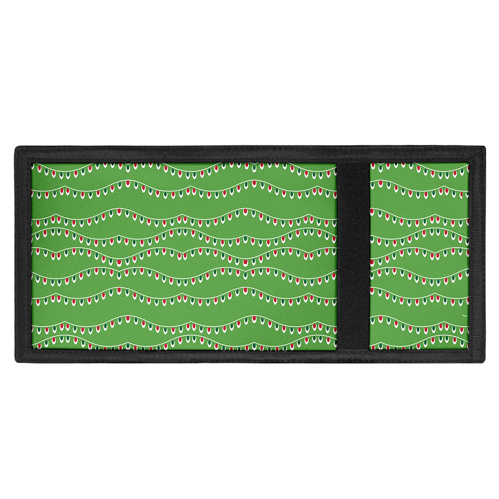 Merry Christmas Lights Pattern Print Trifold Wallet