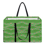 Merry Christmas Lights Pattern Print Utility Tote Bag