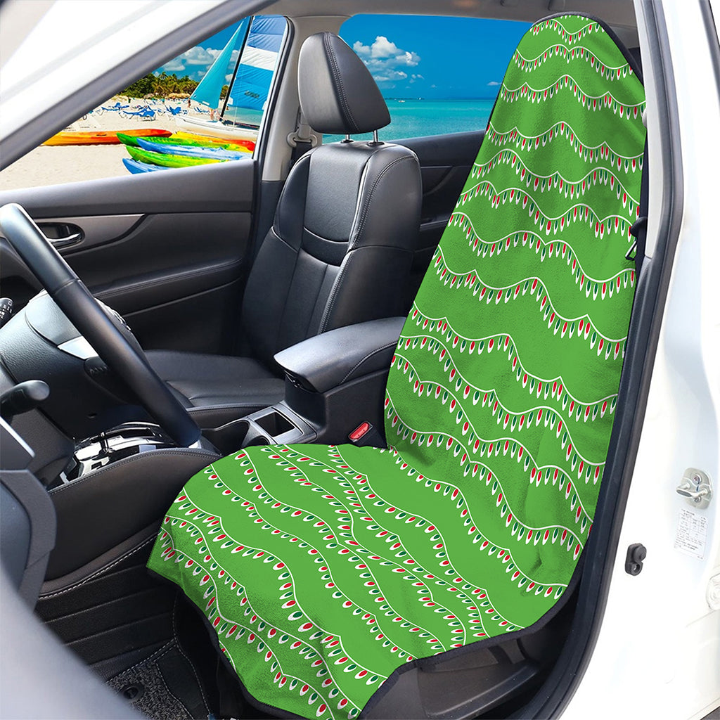 Merry Christmas Lights Pattern Print Waterproof Car Seat Cover