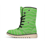 Merry Christmas Lights Pattern Print Winter Boots