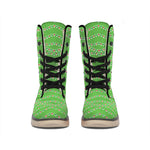 Merry Christmas Lights Pattern Print Winter Boots