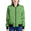 Merry Christmas Lights Pattern Print Women's Bomber Jacket