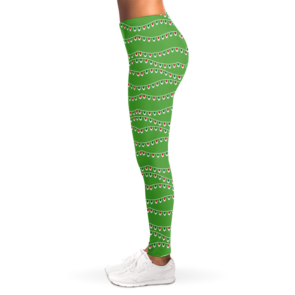 Merry Christmas Lights Pattern Print Women's Leggings