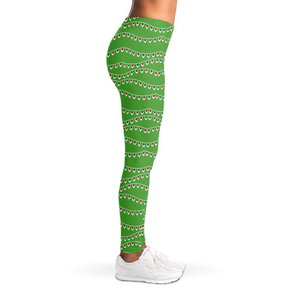 Merry Christmas Lights Pattern Print Women's Leggings