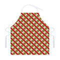 Merry Christmas Plaid Pattern Print Adjustable Apron