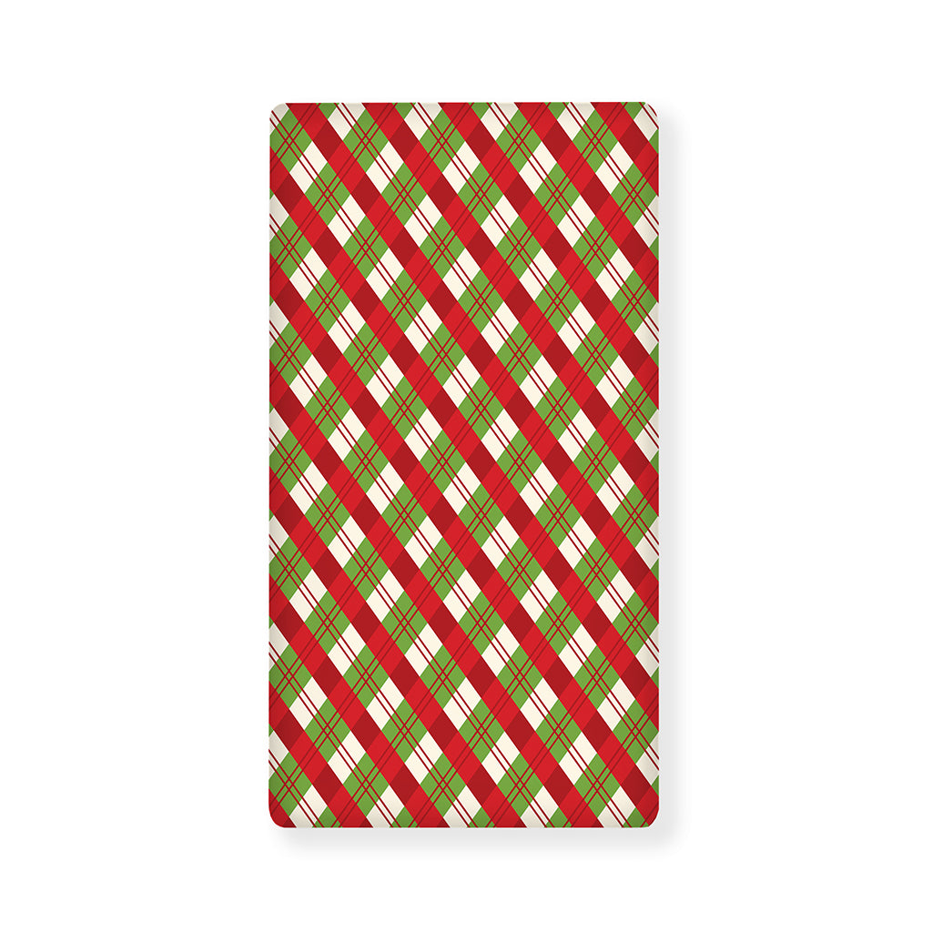 Merry Christmas Plaid Pattern Print Baby Crib Sheet