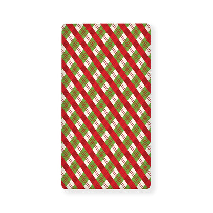 Merry Christmas Plaid Pattern Print Baby Crib Sheet