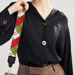 Merry Christmas Plaid Pattern Print Bag Strap