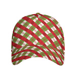 Merry Christmas Plaid Pattern Print Baseball Cap
