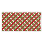 Merry Christmas Plaid Pattern Print Beach Towel