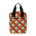 Merry Christmas Plaid Pattern Print Bible Tote Bag