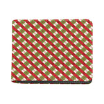Merry Christmas Plaid Pattern Print Bifold Wallet