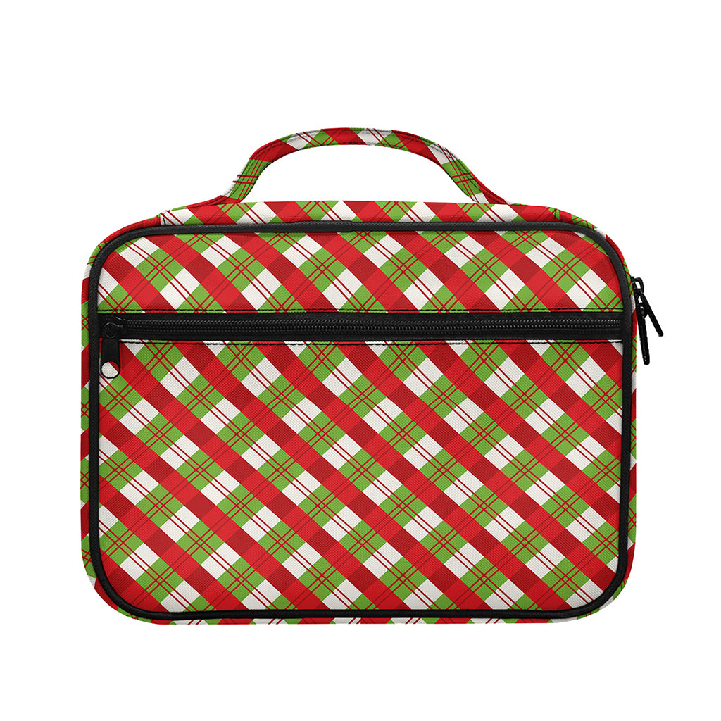 Merry Christmas Plaid Pattern Print Briefcase Bible Bag