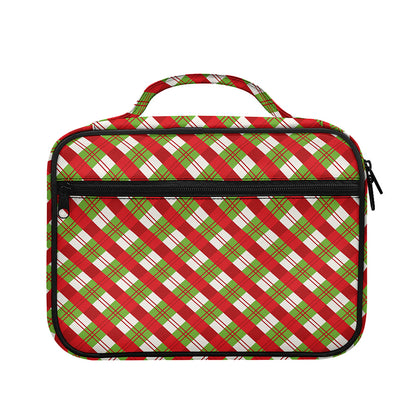 Merry Christmas Plaid Pattern Print Briefcase Bible Bag