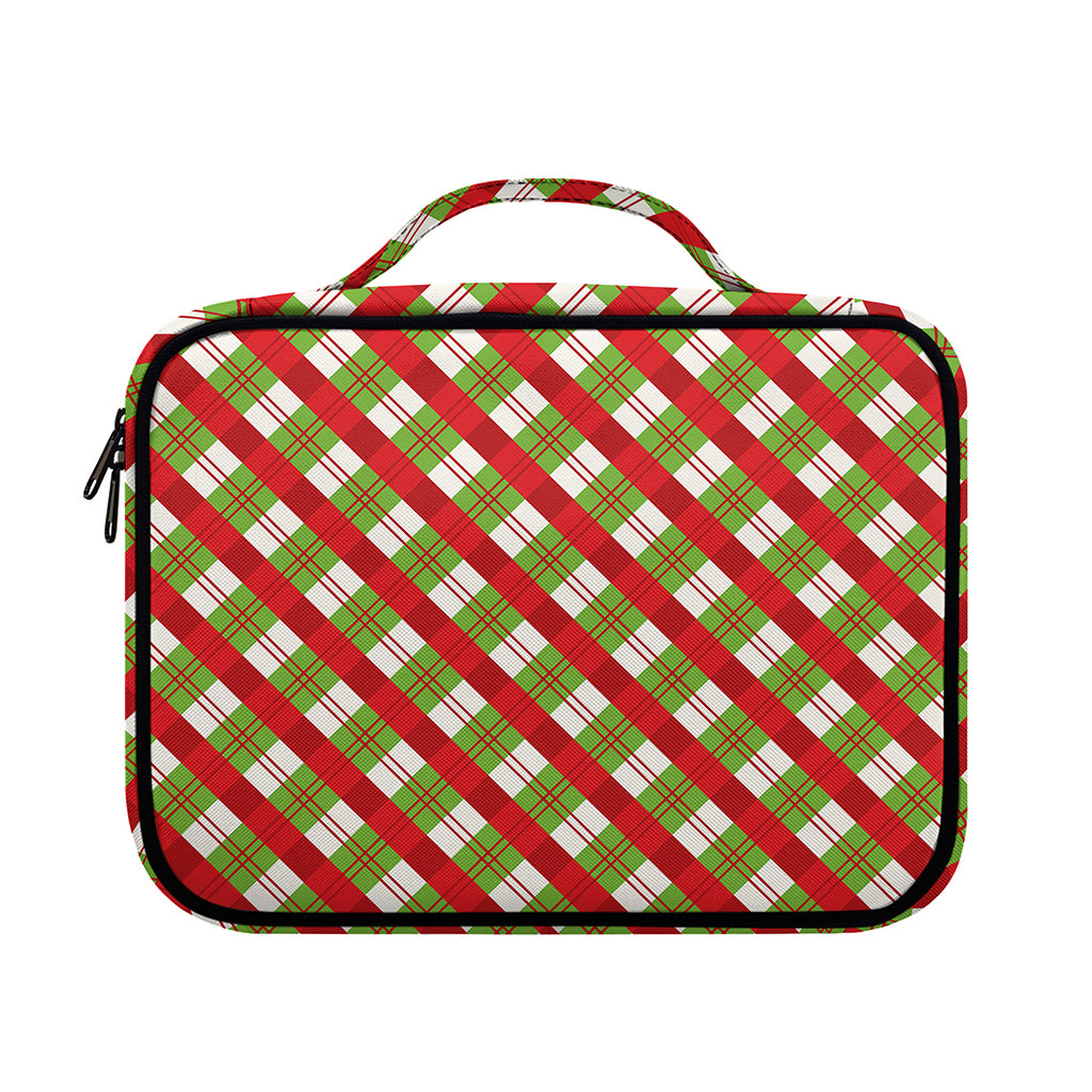 Merry Christmas Plaid Pattern Print Briefcase Bible Bag