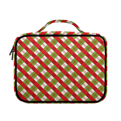 Merry Christmas Plaid Pattern Print Briefcase Bible Bag