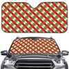 Merry Christmas Plaid Pattern Print Car Windshield Sun Shade