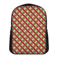 Merry Christmas Plaid Pattern Print Casual Backpack