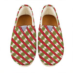 Merry Christmas Plaid Pattern Print Casual Shoes